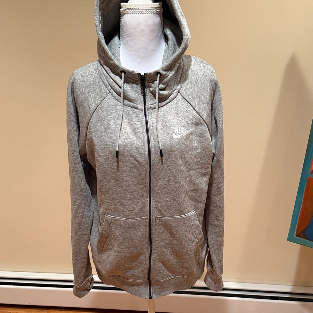 Nike Heather Gray Full-Zip Hoodie